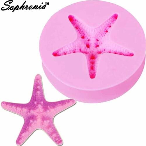 Starfish Candle Moulds Soap Mold Kitchen-Baking Resin Silicone Form Home Decoration 3D DIY Clay Craft Wax-Making m933