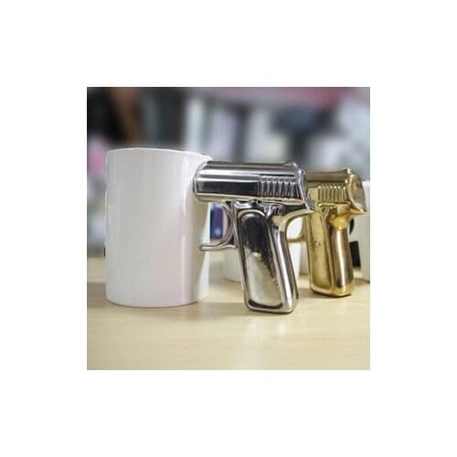 1Pcs Pistol Grip Ceramics Coffee Cups And Mugs Funny Gun Mug Milk Tea Cup Creative Style Ceramic Coffee Mug Drinkware ZL291