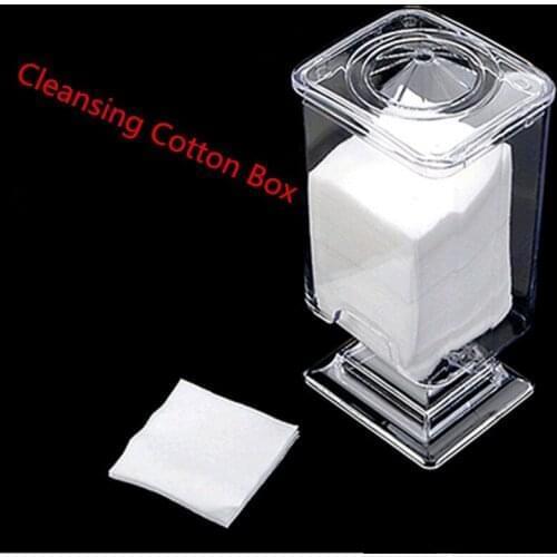 Facial Makeup Container Cosmetic Cotton Pad Round Dispenser With Lid Clear Acrylic Dispenser Makeup Removers Clear Cotton