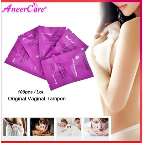 100Pcs Medicinal Vaginal Tampons Chinese Medicine Swab Discharge Toxins Feminine Yoni Pearls Hygiene Gynaecology Pad Tampons
