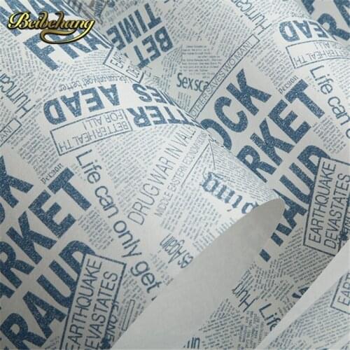 Beibehang wall paper.Mediterranean style retro fashion English letters wallpaper backdrop bedroom childrens room study