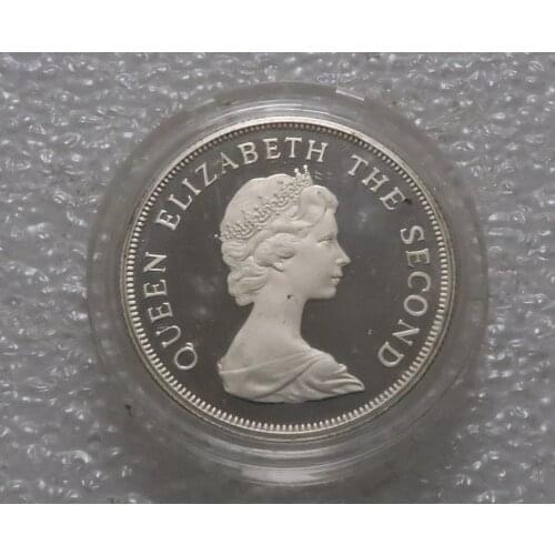 Real Rare Silver Original Coin Collection Tuvalu 1976 5 Dollar Silver Coin Canoe Proof