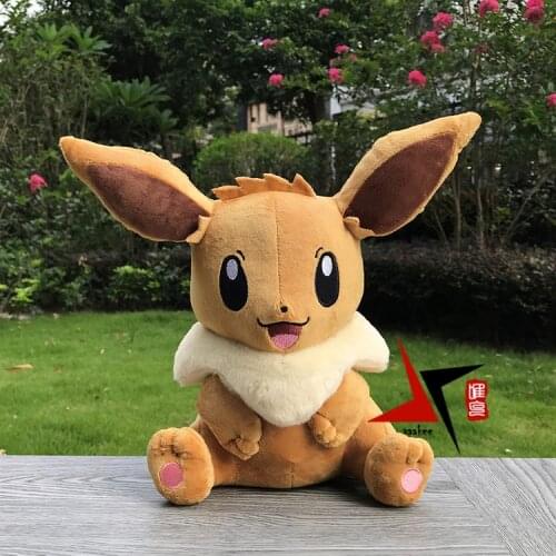New Pokemon Cute Eevee Plush Toys 12 inch pokemon Soft Stuffed Doll Pokemon Monster Eevee Pillow Cotton Plush for Children