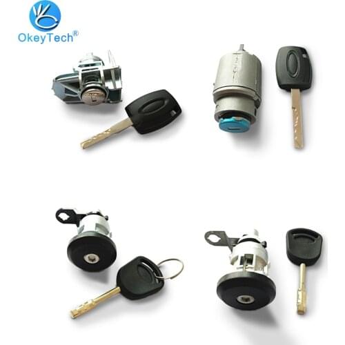 OkeyTech For Ford for Focus Transit Mondeo Key Bonnet Left Right Central Door Trunk Ignition Switch Lock Set Barrel Cylinder