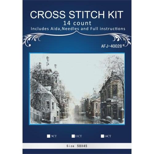 Oneroom Cloud village Embroidery Needlework Crafts 14CT Unprinted DMC DIY Quality Cross Stitch Kits Handmade Arts Decor