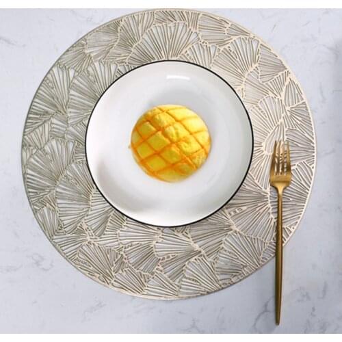 Hollow PVC Placemats Waterproof Restaurant Dining Table Mat No Slip Steak Plate Heat Insulation Pad Coffee Coaster Kitchen Decor