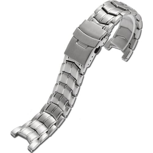 Strap for Casio EF-524 Stainless Steel Watchband Wrist EF524 5051 Watch Bands