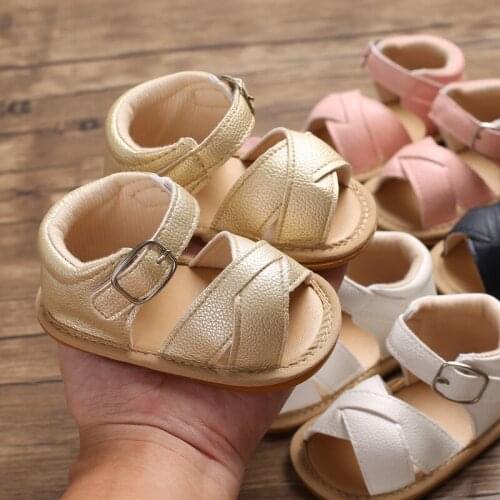0-12M Summer Baby Kid Boy Girl Sandals Prewalker Newborn Leather Soft Sole Crib Shoes