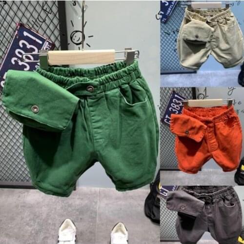 New Childrens shorts Summer Active Children boys casual Shorts Waist pack Boys Shorts Version Cotton Kids Shorts Clothes 2-6y