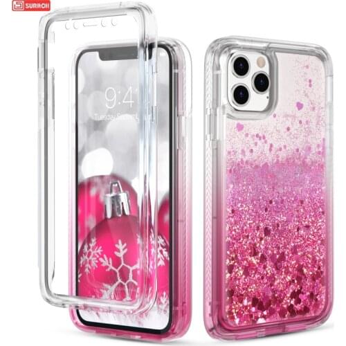 Heacy Duty Shockproof Case For iPhone 11 Pro Max Case For iPhone XR 11 Cover With Screen protect Glitter Liquid Quicksand Bling
