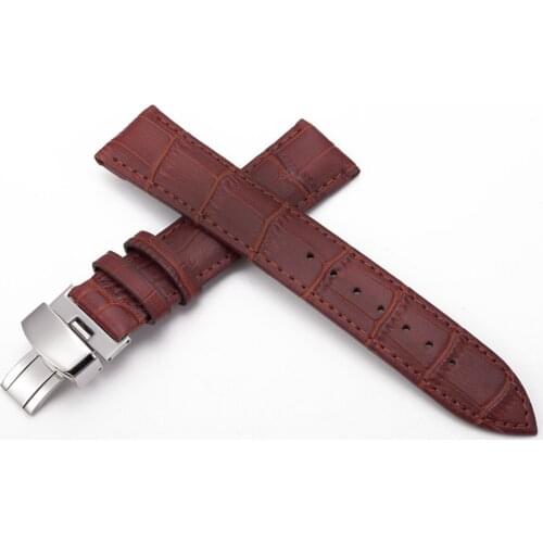 Universal Unique Clasp Buckle Replacement Watch Straps Sweat-Proof Waterproof Soft Leather Watch Band Strap