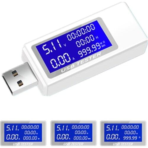 USB Tester Meter Current 4-30V Voltmeter Voltage Meter Timing Ammeter Digital Monitor Cut-off Power Indicator Bank Charger