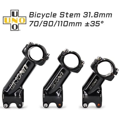 UNO 35 degree Bicycle Stem Bike Road Stem mtb Stem 31.8 70/90/110mm Handlebar Fork Stem Extension mtb Parts Bicycle Accessories
