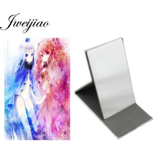 Youhaken Cartoon Comics and Animation Beauty Girls Table Desktop Mirror Stainless Steel Folding Makeup Travel Mirrors DM17