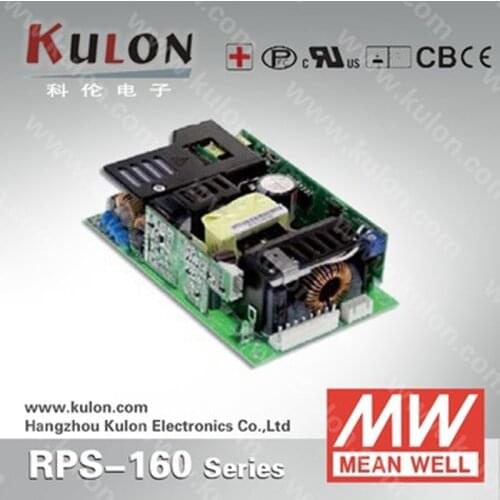 Meanwell RPS-160 AC/DC Single Output Green PCB Type Medical Power Supply 160W 5V/30A 12V/12.9A 15V 10.3A 24V 6.5A 48V 3.25A