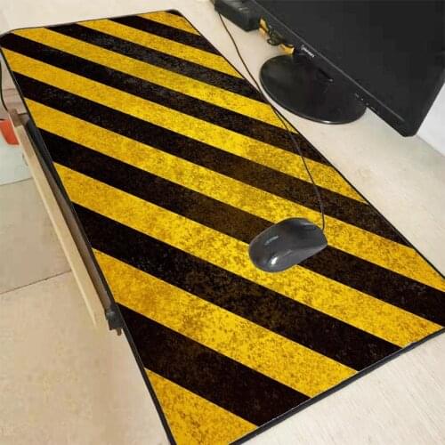 Yellow And Black Mouse Pad Mat Game Gamer Gaming Mousepad Keyboard Compute Anime Desk Cushion For Tablet PC Notebook