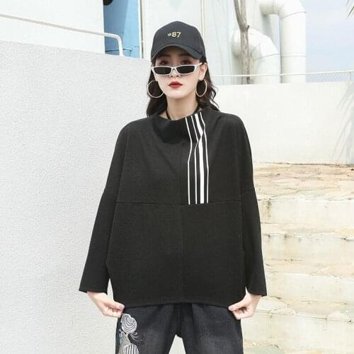 Europe Fashion New 2020 Autumn Winter Women Turtleneck Full Sleeve Loose Top Female Pullover Match All Sweatshirt Oversized