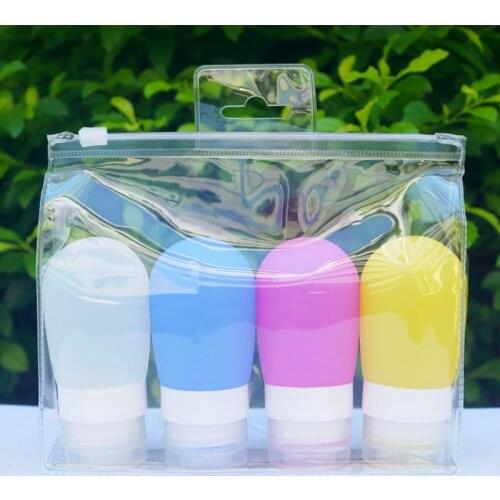 1 Set Silicone Travel Empty Packing Bottles Refillable Face Cream Lotion Make Up Container Portable Set Reusable Storage Bottle