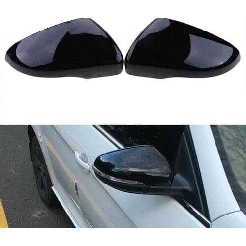 1 Pair Car Gloss Black Rear View Mirrors Cover Protector For Golf 6 MK6 R VI 2009-2013 Car Rearview Mirror Covers Accessories