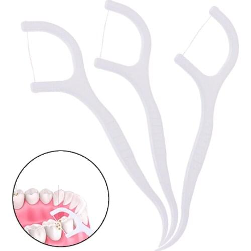 100pcs/lot Dental Flosser Oral Hygiene Dental Sticks Dental Water Floss Oral Teeth Pick Tooth Picks ABS Floss