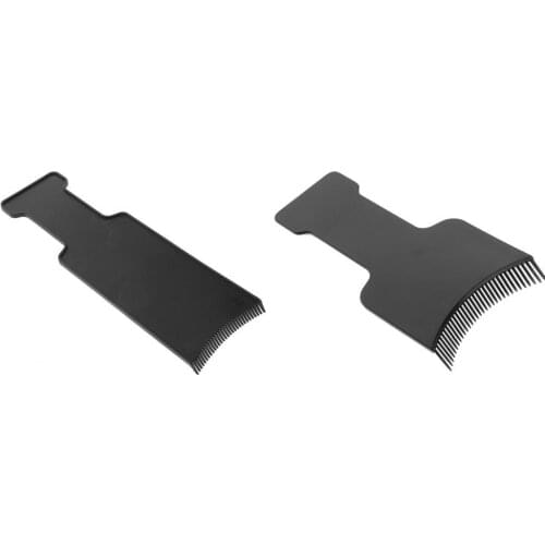 2 Piece Salon Barber Hair Coloring Board Dyeing Tint Plate Highlighting Sectioning Comb Hairdressing Tool M/S