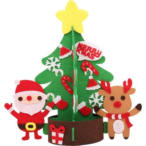 2018 DIY Non-woven Fabric Christmas Trees Kindergarten Handmade Fabric Christmas Tree Reindeer Gift Santa Claus Non-woven Fabric