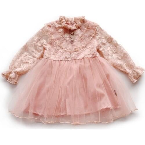 2020 Girl Baby Spring Autumn Summer Dress Sweetlace Mesh Long Sleeved Princess TUTU Dresses Kids Children Clothes Vestido