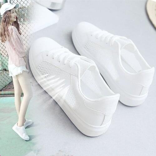 2021 New Wave Students Korean Version of Shoes Torre Mesh Breathable Sneakers Small White Shoes Womens