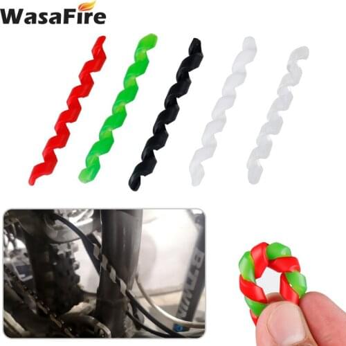 5Pcs Bicycle Brake Cable Protectors Anti-friction Housing Rubber Protective Cover Bicycle Frame Cycling Wrap Guard Tubes