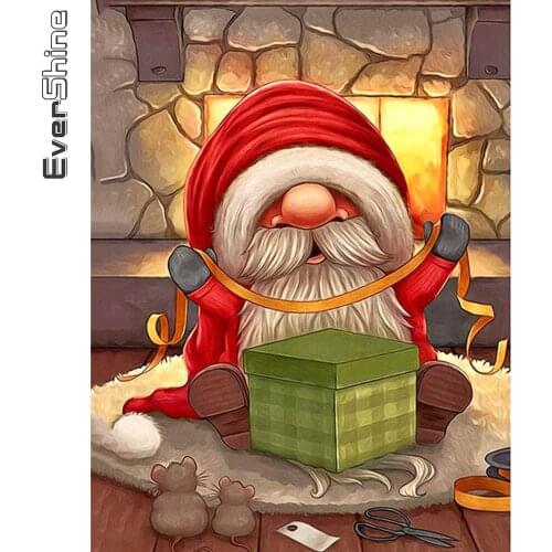 Evershine Diamond Embroidery Santa Claus Picture Rhinestone Cross Stitch Diamond Painting Cartoon Mosaic Kit Art Handmade Gift
