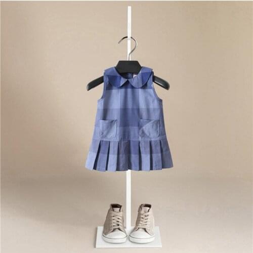 2020 Summer New Kids Dresses for Girls Sleeveless Lattice Lovely Print Dress Costume Princess Dress Kids Party Girl Clothes