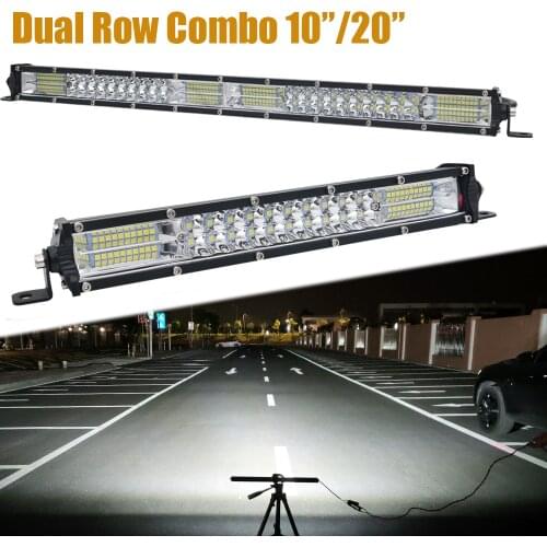 Dual Row Car LED Light Bar 10/20 inch Combo LED Bar Super Slim Driving Lights for Truck Offroad Light Bar SUV UTE 12V 24V