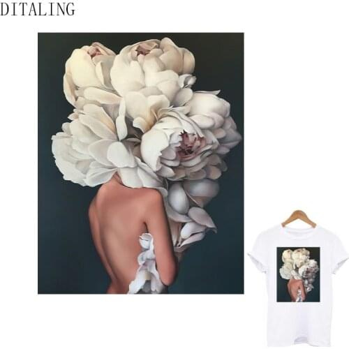 Aesthetic Girl Patch On Clothes Thermal Sticker Fashion Girl Patch DIY Iron On Transfer Sticker Washable Non-Toxic A-Level Parch