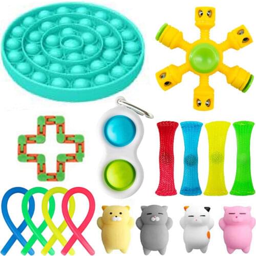 1 set Fidget Sensory Toy Stress Relief Need Toy Autism Special Needs Stress Reliever Stress Increase Focus Toys Soft Squeeze Toy