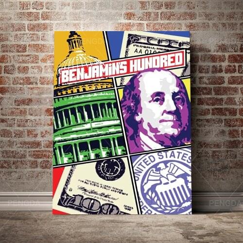 HD Prints Pictures Cartoon Dollar Home Decor Paintings America Canvas Modular Colorful Poster For Bedroom Wall Art No Framework