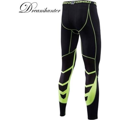 Fitness Leggings For Men Breathable High Elastic Skinny Long Trousers Mens Compression Pants Workout Joggers Male Sweatpants