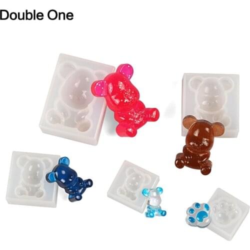 Cute Bear & Bears paw Silicone Mols 3D Jewelry Crystal Moulds DIY Craft Handmade for Jewelry Making 1PC