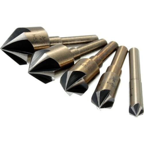 Taladro Mini Drill 2015 New Arrival Saw Brocas Tools 5pcs Hss Deburring Bits Countersink Drill Set Wood Chamfer Chamfering Tool