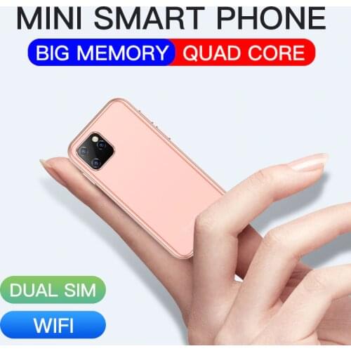 Mini Android 6.0 Cell Phones With 3D Glass Slim Cute Smartphone Google Play Market Body HD Camera Dual Sim Quad Core UNIWA XS11
