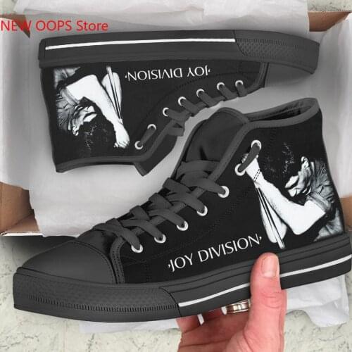 Joy division Fans Arrive Fashion Lightweight High Top Canvas Shoes Men Women Casual Shoes Breathable Sneakers