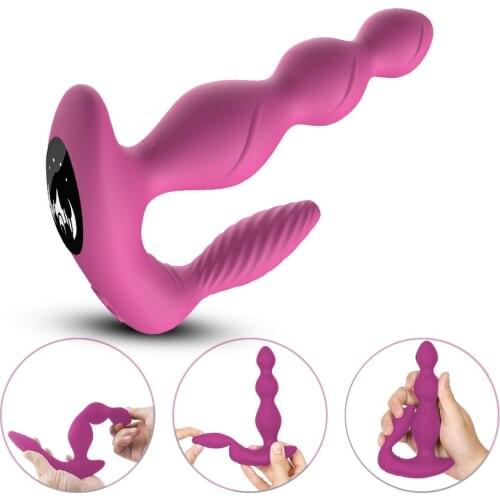 Multi Angle Adjustment Vibrating Backyard Smooth Soft Silicone Men Orgasm Prostata Massager Anal Masturbator