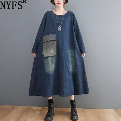 Модные джинсовые платья NYFS China At AliExpress