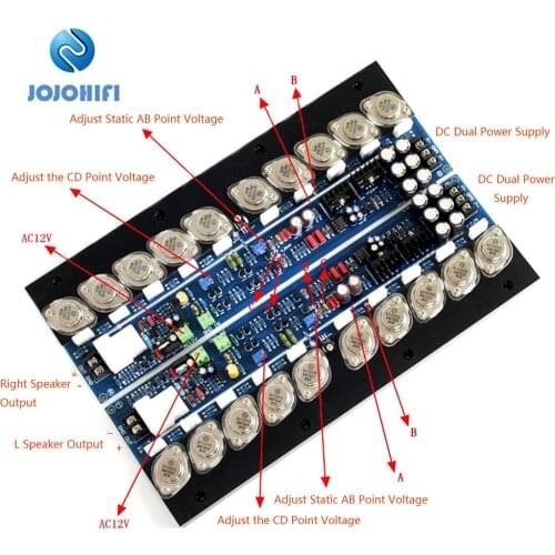 One Pair E505 300W MJ15024G/MJ15025G 2SA1930/2SC5171 High Power HIFI Fever Gold Tube Pure After Stage Power AMP Amplifier Board