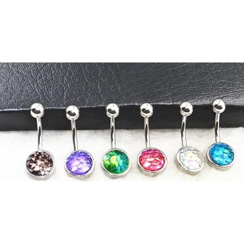 50pcs New Colorful Navel Belly Button Ring Sexy Woman Belly Piercing Barbell Surgical Steel Navel Piercing Body Jewelry