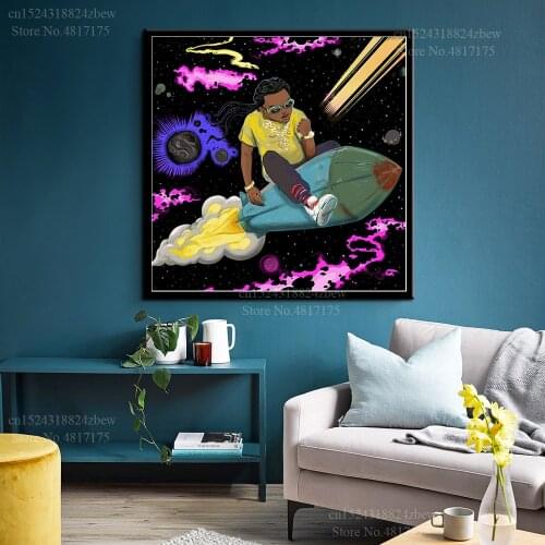 Takeoff Poster Rapper Singer Music Album The Last Rocket Canvas Painting Wall Art Posters and Prints Home Decor