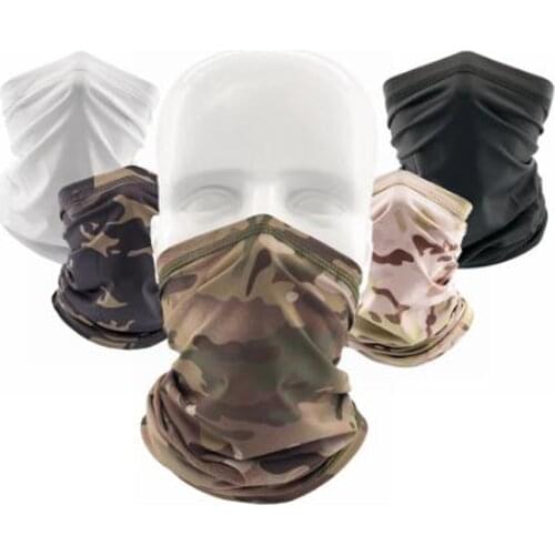 Outdoor Tactical Bandana Breathable Face Scarf Fishing Cycling Sport Soft Smooth Elastic Tube Neck Gaiter Cover Military Men
