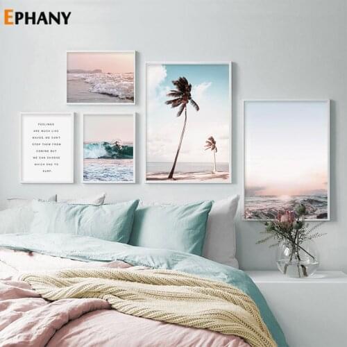 Surf Wall Art Landscape Canvas Poster Nordic Print Ocean Sea Beach Painting Scandinavian Picture Modern Living Room Decoration