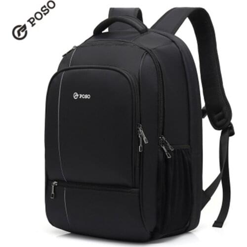 POSO Backpack 17 Inch Laptop Backpack Large Capacity Backpack Outdoor Waterproof Fashion Travel Business Anti-theft Backpack