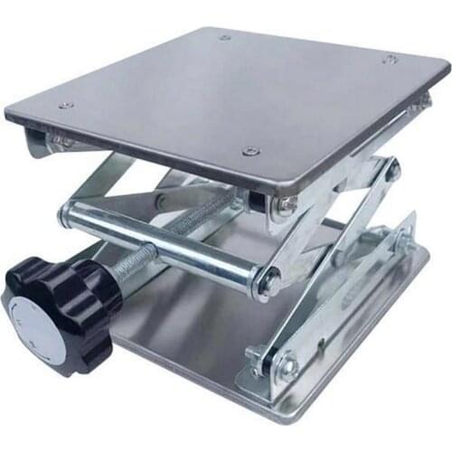 4"x4" 100x100mm Aluminum Router Lift Table Woodworking Engraving Lab Lifting Stand Rack lift platform Woodworking Benches