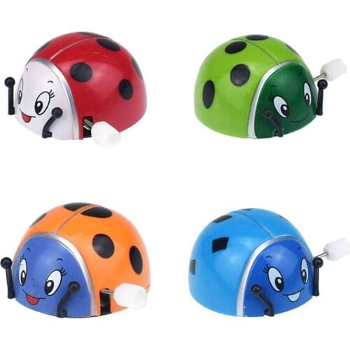Spring Ladybird Wind Up Somersault Rotation Toys Kids Children Gifts Funny Play Insect Toy Clockwork Interactive Intellectual